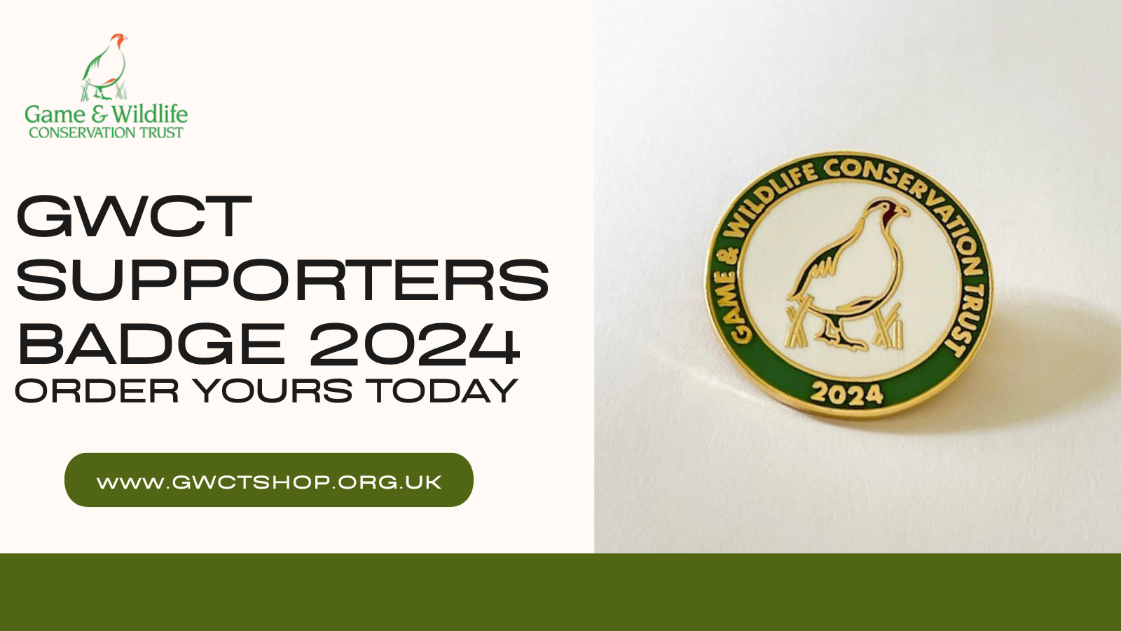 Show Your Support For The GWCT With Our 2024 Badge Only 400 Available   2024 Supporters Badge 