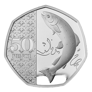 King Charles 50p Salmon 1