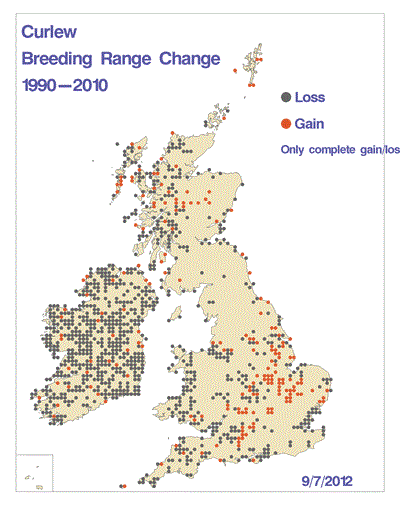 Curlew -breeding -range -change